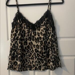 Leopard Print Lace-Trim BP. size small